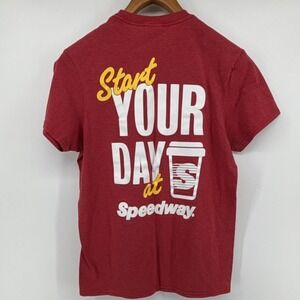 Delta Soft Start Your Day Speedway Gas Station Coffee Red Short Sleeve T-Shirt S